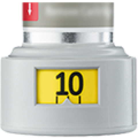 Žlutá znamená, že zbývá pouze 10 vstřiků a budete potřebovat brzy novou náplň.